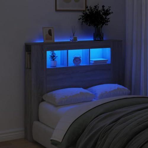 CIADAZ Kopfteil Grau Sonoma 120x18,5x103,5 cm Holzwerkstoff, Kopfteil Bett, Bettrückwand, Headboard, Bettrückwände, Bettkopfteilbezug, Kopfteilabdeckung - 837342