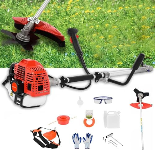 52CC 2-Stroke Petrol Weed Eater, Petrol String Trimmer, Weed Eater Petrol Powered, Weed Wacker Petrol, Petrol Powered Weed Eater, Petrol Trimmer for Lawn Garden Yard