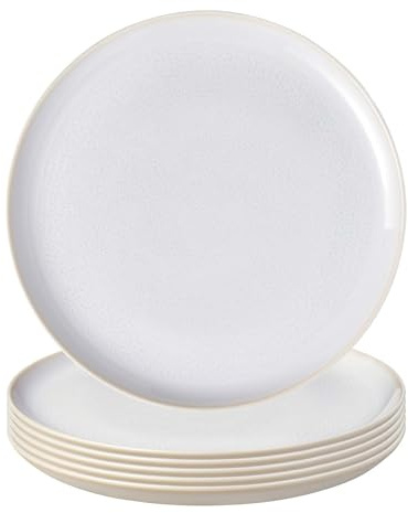 Villeroy & Boch like. by Crafted Cotton 19-5183-2610 Lot de 6 assiettes plates en porcelaine de qualité supérieure Beige 26 cm