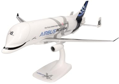 Herpa Snap-Fit modellino aereo Airbus Industries BelugaXL - XL#6 - F-GXLO XL#6, miniatura in scala 1:200, pezzo da collezione, modello con base, plastica