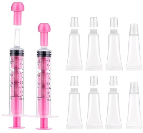 8 PCS Lip Gloss Tubes, 10 Ml Clear Mini Lip Balm, Girls Lip Balm, Refillable Empty Tubes Clear Cosmetic Containers Soft Tube, Lip Balm Tubes Empty for Women Girls DIY Lip Gloss