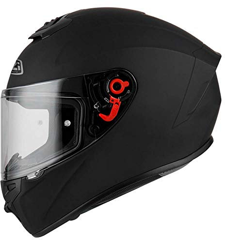 NZI Trendy 2 ECE 22.06 - Casco Moto Integral Negro Mate - Unisex Hombre y Mujer (M)
