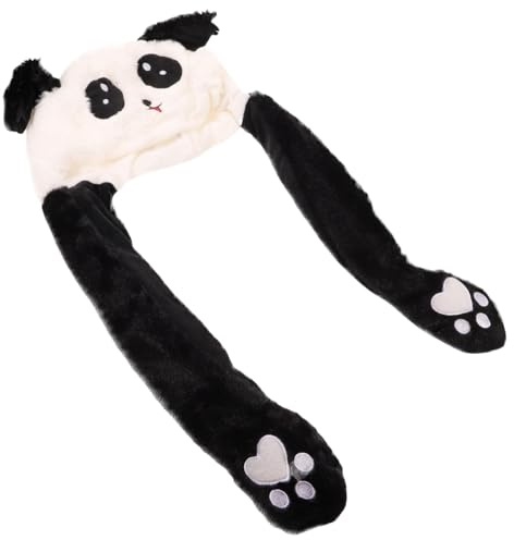 Generisch Plüsch-Panda-, Panda-Tier- Tiermütze,Gemütliche Plüschtiermütze, leuchtende Tiermütze mit beweglichen Ohren für kaltes Winterwetter