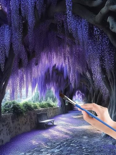 Plant malen nach zahlen, malen nach zahlen erwachsene Blume, malen nach zahlen leinwand mit Pinsel und Acrylfarben für Anfänger und Kinder, Home Deko aesthetic, Geschenk - 60 x 80 cm Rahmenlos 20-E