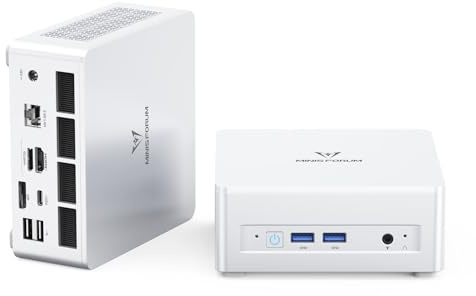 MINIS FORUM Mini PC UM880 Plus AMD Ryzen 7 8845HS (8C/16T, jusqu'à 5,1 GHz), AMD Radeon 780M, 32GB DDR5 1TB SSD Mini Ordinateur de Bureau Oculink, HDMI+DP+USB4, Wi-Fi6E, BT5.3, 2,5G LAN Mini Computer