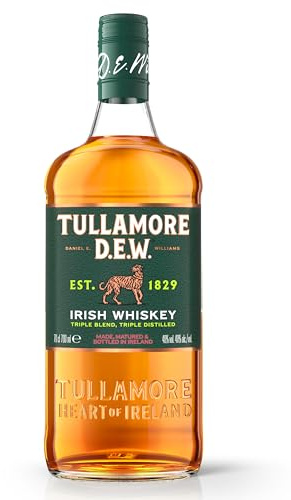Tullamore DEW Original Blended Irish Whiskey, 1l - das Flaschendesign kann variieren (Packung mit 6)