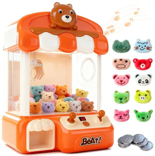 nicknack Large Claw Machine for Kids, Candy Grabber Catching Machine, Vending Machine Arcade Game Toys with Music and Mini Toy, Christmas Birthday Gift for Girls Boys 4 5 6 7 8 9 Years Old