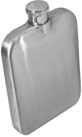BUGUUYO Flasque Carrée Acier Inoxydable Mat Portable et Robuste pour Voyage et Activités de Plein Air Résistante Corrosion Surface Antidérapante