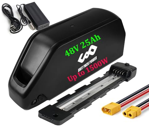 48V 25Ah Batterie de vélo électrique pour 250W 500W 750W 1000w 1500w Motor | LG5000mah cells Batterie pour vélo électrique destinée à un kit de moteur intégré au moyeu avant et arrière
