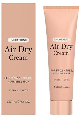 Lufttrocknende Haarcreme, Glättungscreme für lufttrocknendes Haar ohne Hitze, Anti-Frizz-Feuchtigkeitspflege für langanhaltende Feuchtigkeit, nährend und stärkend für gesundes Haar