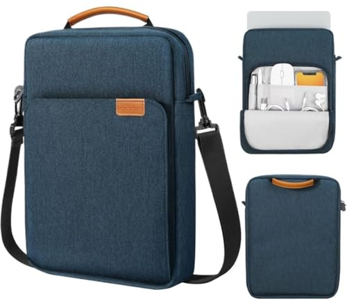 MEFEPLPBZC Pochette antichoc for tablette, étui adapté à Lenovo Idea Tab Pro TB373 12.7 pouces 2025, poignée de transport avec bandoulière(Blue)