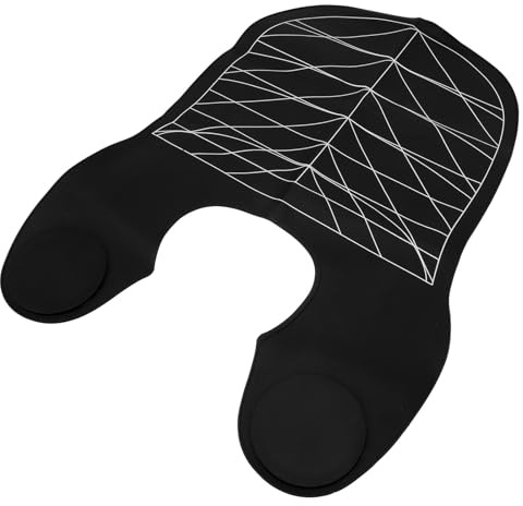 Zerodeko Mantello per Taglio Chioma in Silicone Nero Cuscinetto per Spalle, Pratico e Facile da Usare, per Salone e Taglio Fai-da-te a Casa