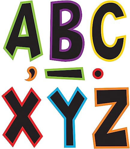 Teacher Created Resources Electric Bright 7 Fun Font Letters (TCR77282)
