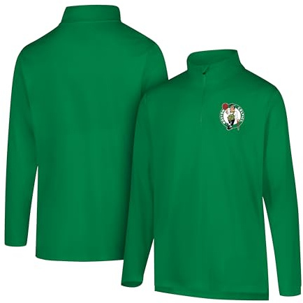 UNK NBA herr Vlm3138f-Am Nba kvarts dragkedja polystickad långärmad tröja, lagfärg Kelly Green XXL