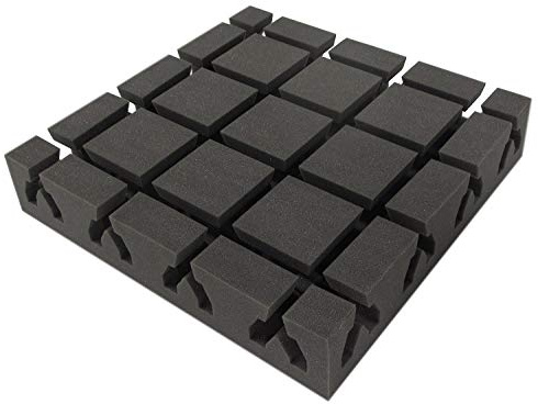 Akustiskt skum High End (B-Ware) absorberande självhäftande – ljudisoleringsmattor för effektiv akustisk isolering, ca 40 cm x 40 cm x 8 cm
