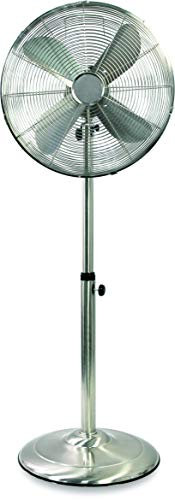 GEEPAS 16'' Pedestal Fan | 3-Speed Options with Adjustable Stand & 4 Aluminium Blades | Oscillating/Rotating Metal Floor Stand Fan | Ideal for Home and Office Use – 2 Years Warranty