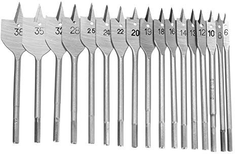 Woodworking Three-point Flat Drill, Vogueing Tool Flat Wood Drill, 5Pcs Wood Spade Drill Bit For Electric Drills, Rechargeable Drills (Silver-23mm)