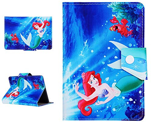 Little Ariel Mermaid - Disney Princess Cartoon Universal Case - children kids Tablet Cover / 7 inch Tab - 7 Size compatible with ANY Model Samsung Android Ipad Amazon kindle etc