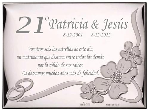 Placa conmemorativa personalizada 13x18 homenaje para bodas