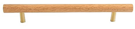 Schrankgriff Holzgriffe Möbelknöpfe Kommode Schranktürgriff für Küchenschubladen Kleiderschrank Massive moderne Hardware Zug Badezimmermöbelgriffe, Eiche (Lochabstand 320 mm) (Lochabstand 160 mm)