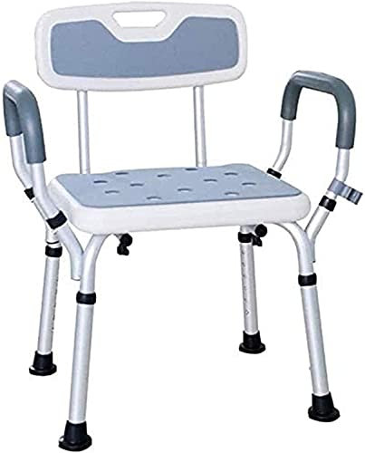 HAPPLiGNLY Shower Seat,Shower Chairs,Shower Chairs for Seniors,Bathtub Shower Lift Chair Ergonomic Bath/Shower Stool Bathroom Seat with Handrail Backrest Disability Aid Non-Slip Leg Pad for E