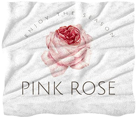 Fleece-Überwurfdecke für Couch, Sofa oder Bett, gemütliche, weiche Decken, rosa Rose