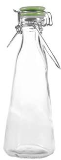 Cabilock Milchglasbehälter Aus Glas Flaschenbehälter Mit Griff Für Wasser Saft Oder Milch Transparent Auslaufsicher