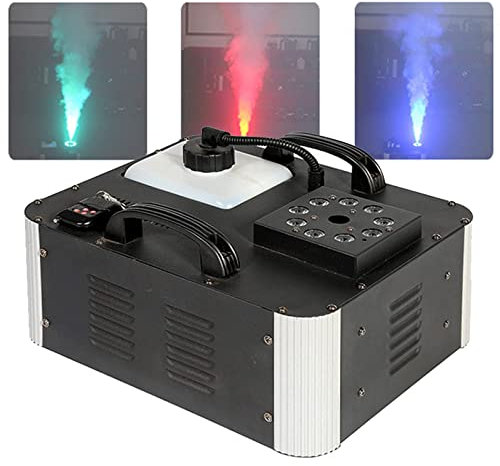 PRUJOY Máquinas de Niebla de Humo, máquina de Niebla de Discoteca portátil con Luces LED para Fiesta en casa, Mini máquina de Niebla con Control Remoto inalámbrico para Fiesta