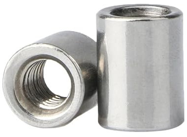 304Edelstahl Erweiterte AUnd Verdickte Runde Verbindungsmutter M3 M4 M5 M6 Weibliche Zylindrische Verbindungsmutter Hülse Rohrmutter (Size : M5X10X20-5PCS)
