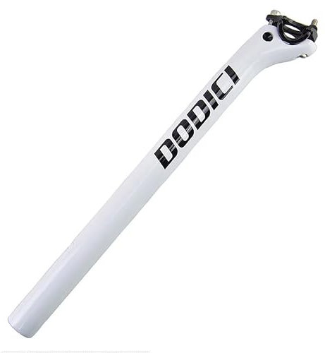 clhjinruoliu Weiß,30.8 * 400mm,3K Kohlefaser Fahrrad Sattelstütze Glossy T-800 Ultralight Mountain Road Bike Radfahren Sattelstütze