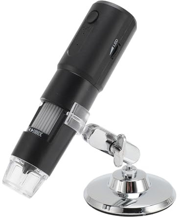 Originales 40- Bis 1000-faches USB-Mikroskop mit Tragbarer Tragetasche, Endoskopkamera mit Digitaler Vergrößerung, 8 LEDs, Metallsockel für Android Mac