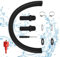 CHENYU Juego de Conectores para Barril de Lluvia Reutilizable Incluyendo 50cm Manguera 2 Pasamuros Deposito Agua con Accesorios de Montaje Kit de Conector Manguera para Deposito Agua Lluvia