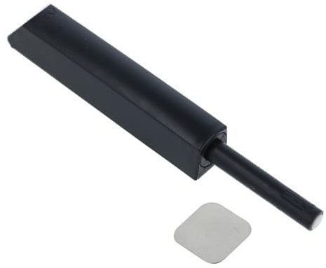 MS Beschläge Druckschnäpper Magnetspitze Möbelschnäpper Tip On Drucktüröffner Aufschraub-Schnäpper Öffnungsunterstützung Möbelfrontschnäpper (Schwarz, lang)