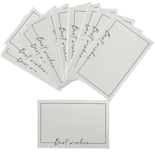WYAN Lot de 80 cartes de remerciement double face inscriptibles, cartes de remerciement, 15 x 9 cm, vierges pour anniversaire, fête des enseignants, fête des mères, remise de diplôme, messages
