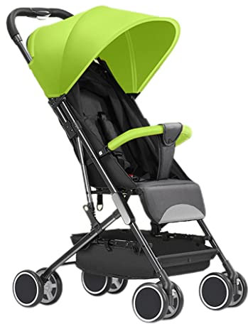 ZONABSQQ Kinderwagen Leichter Kinderwagen, bequemer Sommer-Kinderwagen, ideal für Reisen, verstellbare Fußstütze und Rückenlehne, großer Aufbewahrungskorb Komfort und Sicherheit