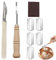 XURJUMI 2 Pezzi Taglierino per pane Lama pane coltello da pane con 5 Lamette acciaio Inossidabile Maniglia in legno bread lame per DIY Impasto Intagliare modelli di pane crudo