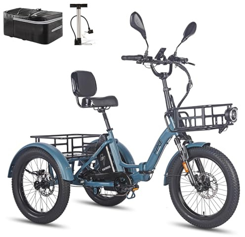 Fafrees F20 Mate E Bike Dreirad für Erwachsene 48V Zulassung [ Offiziell ] Herren E Bike Damen, Elektrofahrrad 3 Rädern 65N.m, Elektro Dreirad 20 Zoll, Ebike Lastenfahrrad IPX5, Fahrrad Fatbike 180kg