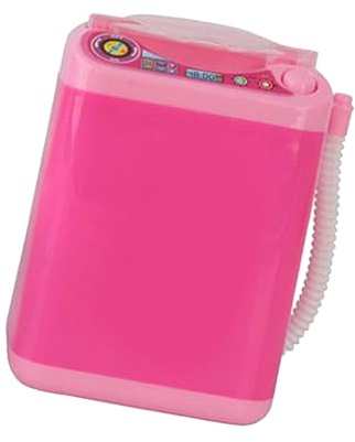 Lavadora de Juguete Mini Rosa de Plástico para Niñas y Niños | 1, sin Batería, Función Giratoria y Drenaje, Juego de Imitación para Casa Estilo Aleatorio