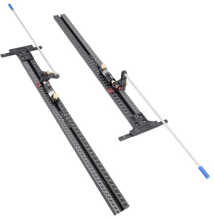 Luocute Juego de Unión de Rieles de Sierra Circular, de Rieles Guía de Aluminio con Limitadores Ajustables, Lente de Aumento, Ranura de Riel de Empalme para Sierra Circular Eléctrica,