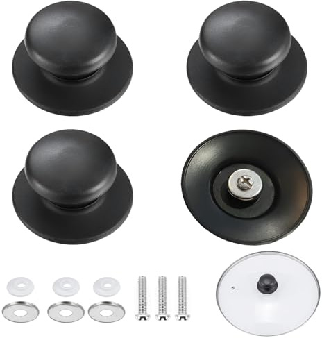 HuiLanYouSheng 4 universelle Topfdeckelgriffe für Glasdeckel