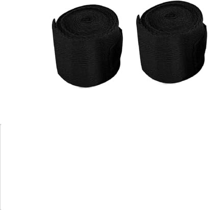 ZJchao Bandage, Bomulls-Kickboxning 2st/set 2,5 M Bomullsbandage Handinpackningar för Boxning, Kickboxning, Muay Thai – Mjuk, Andas, Design (Svart)