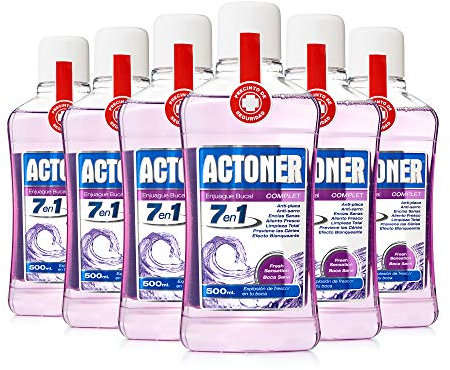 Enjuague Bucal Actoner 7 en 1, paquete de 6 unidades