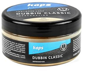 Kaps Lucido Cera Grasso Impermeabilizzante Classica - Ammorbidisce Impermeabilizza e Cura la Pelle - Piacevole Fragranza - per Scarpe Stivali Sella e Bardatura per Cavallo e Altra Pelle - 200ml