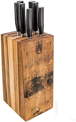 Exklusiver Kai Tim Mälzer KAMAGATA Messerblock | handgefertigter Messerblock (Eiche) | bestückt mit 7 ultrascharfen japanischen Küchenmesser | VK: 749,- €