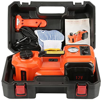 12 V 5 T Électrique Hydraulique Jack Auto Trois Fonctions Voiture Ascenseur Cric avec Gonfleur et Lampe de Poche Portable Outil De Réparation De Voiture Kit