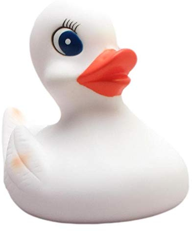 Badeente Weiss I Quietscheente I Duckshop I L: 10 cm
