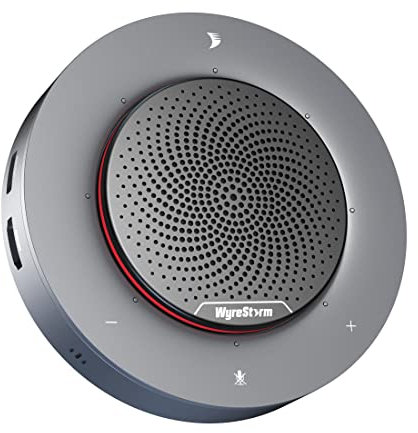 Haut-parleur de conférence, 4 micros antibruit, prise de voix améliorée à 360°, résolution vidéo 4K @ 60 Hz, équilibre vocal AGC, Full Duplex, avec fonction d'accueil USB-C alimentant le PC