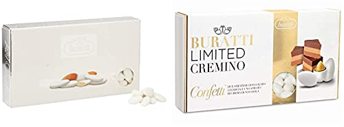 Buratti Confetti Alla Mandorla Di Avola, Avole Torino - 1000 G & Tecg100 Confetti Tenerezze Cremino - 1 Kg