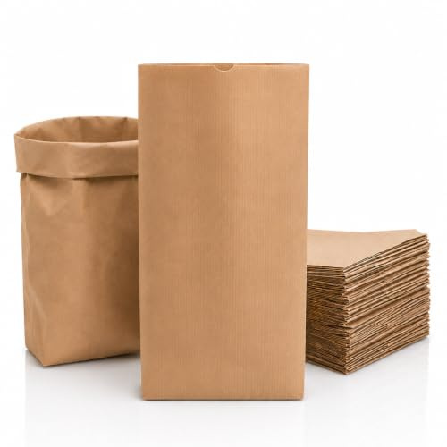 verpacking Kraftpapiertüten 17 x 26 cm Braun mit Kreuzboden 7 cm [Größe und Stückzahl wählbar] lebensmittelunbedenklich Papiertüten Tüten Kreuzbodenbeutel 1000 Stück