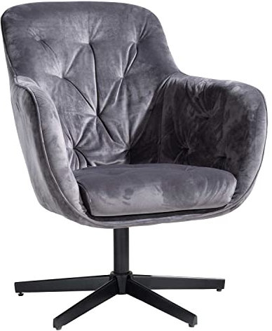 Home4You Fernsehsessel Polstersessel Wohnzimmersessel | Samt | Grau